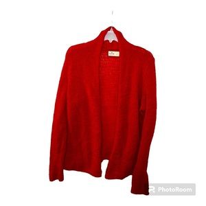 Ladies Hollister Red Knit Cardigan, Size Large